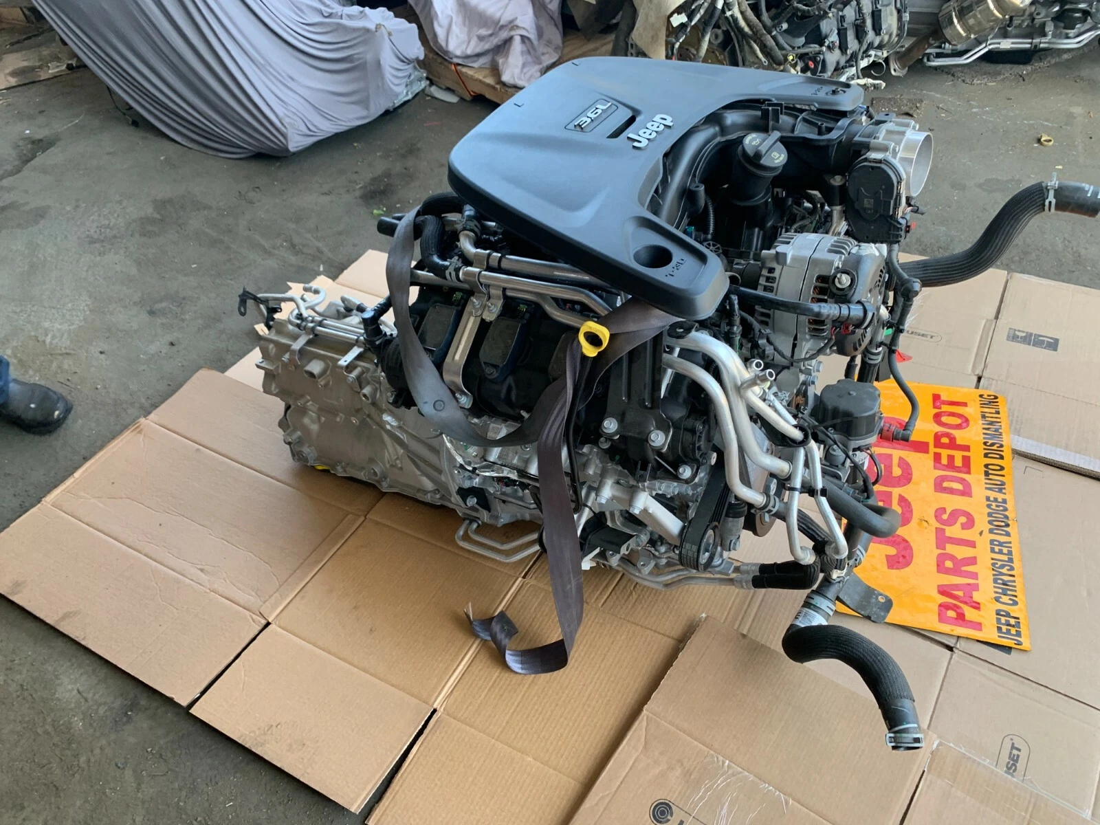 2018 2023 JEEP WRANGLER JLU JL JT 3.6L ENGINE TRANSMISSION COMPLETE NEW ALL OEM - Image 2
