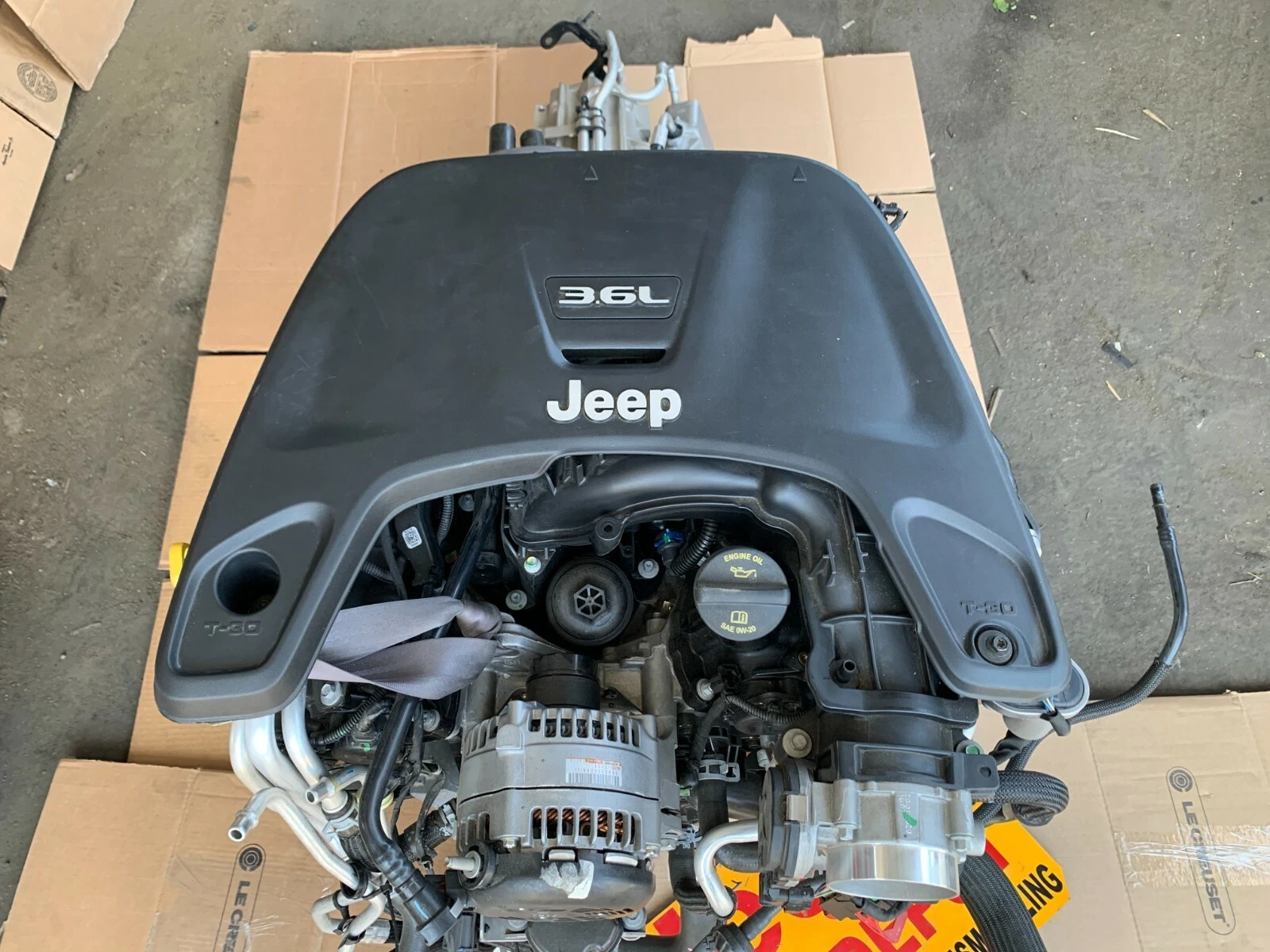 2018 2023 JEEP WRANGLER JLU JL JT 3.6L ENGINE TRANSMISSION COMPLETE NEW ALL OEM - Image 3