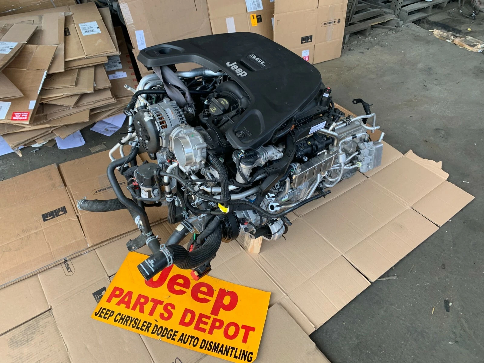2018 2023 JEEP WRANGLER JLU JL JT 3.6L ENGINE TRANSMISSION COMPLETE NEW ALL OEM - Image 7