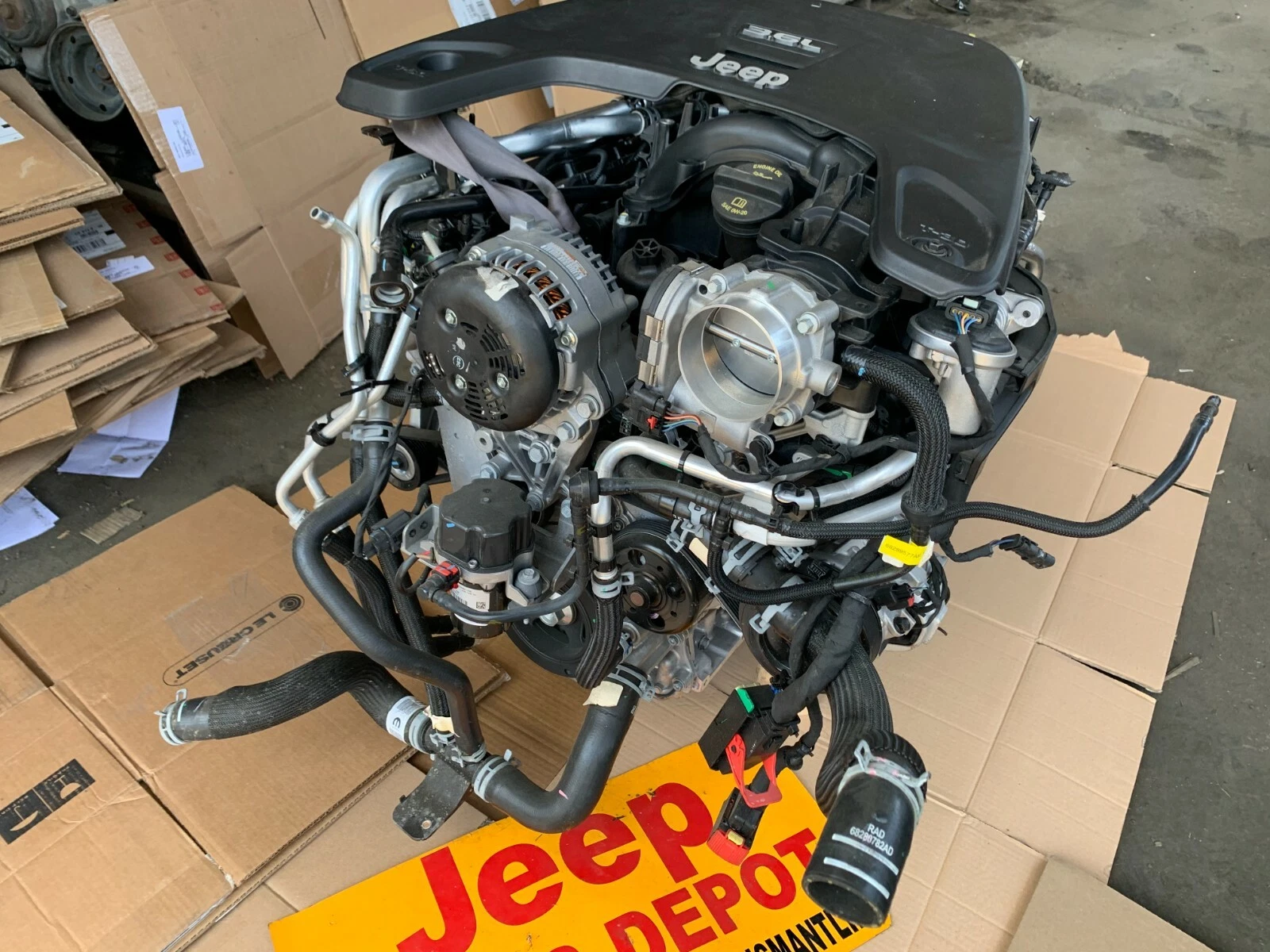 2018 2023 JEEP WRANGLER JLU JL JT 3.6L ENGINE TRANSMISSION COMPLETE NEW ALL OEM - Image 8